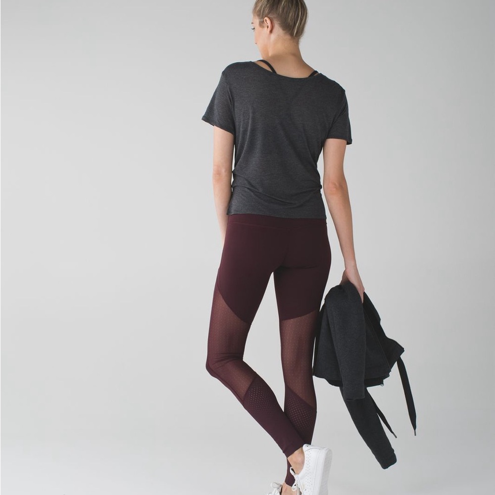 lululemon athletica barre star pant Bordeaux Drama Leggings - Picture 2 of 10